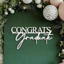 Wooden Congrats Graduate Wall Sign for Backdrop, Mastered It Grad Party Supplies, Class of 2026 Graduation Party Wall Decoration for Balloon Arch Backdrop