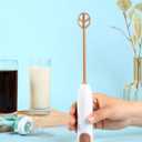 Handheld Electric Baby Formula Mixer,Handheld Drink Mixer (White)