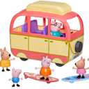 Peppa Pig Peppa Visits Australia Campervan Vehicle Preschool Toy with Rolling Wheels; Includes 8 Figures, 4 Accessories, for Ages 3 and Up 