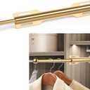 Valet Rod for Closet Pull Out, Rod for Bedroom Laundry Room Bathroom (1 Pack, 1 Pack - Gold)