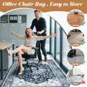 Office Chair Mat for Hardwood Tile Floor, 48"x60"Anti-Slip Under Desk Carpet Protector for Rolling Computer Chair Mat, Machine Washable Office Area Carpet (Fauxwool,Blue)