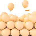 PartyWoo Nude Balloons 100pcs 5 Inch Apricot Boho Fall Neutral Latex Helium Balloons for Graduation Wedding Anniversary Birthday Boy Baby Shower Woodland Boho Theme Party Decorations Brown-F05