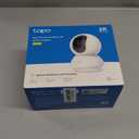 Tapo 2K Indoor Pan/Tilt Wired Security Camera - Works as a Baby Monitor & Pet Camera, Motion Detection, 2-Way Audio, Siren, Night Vision, Subscription-Free Local Storage or Optional Cloud, C210 (White)