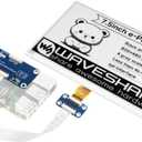 7.5inch E-Ink Display HAT Compatible with Raspberry Pi 5/4B/3B+/Zero/Zero W/Zero 2W/Pico/Pico W/Pico 2/Pico 2W/Jetson Nano, 800480 Resolution SPI Interface,Black White Two-Color SPI Interface E-Paper