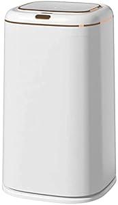 Sooyee 40L Automatic Trash Can with Lid, 10.5 Gallon Bathroom Trash Can Smart Trash Can, Motion Sensor Trash Can for Bedroom, Bathroom, Kitchen, Office, White+Gold Border Trash Bin, 3 Opening Modes Sooyee 40L Automatic Trash Can with Lid, 10.5 Gallon Bathroom Trash Can Smart Trash Can, Motion Sensor Trash Can for Bedroom, Bathroom, Kitchen, Office, White+Gold Border Trash Bin, 3 Opening Modes