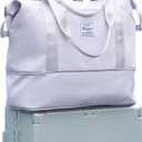 Travel Duffel Bag, Sports Tote Gym Bag, Shoulder Weekender Overnight Bag for Women (A2-purple-expandable)