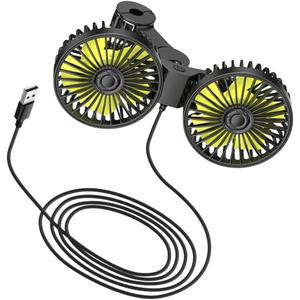 Usb Car Fan Backseat Cooling Fan for Vehicle Compact Design Powerful Airflow for Travel Camping and Car Interior Use