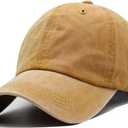 Mommy Jennie Unisex Vintage Washed Distressed Baseball-Cap Twill Adjustable Dad-Hat (A11-yellow-1)