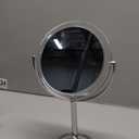 KIBI Free Standing Magnifying Makeup Mirror | Dual-Sided 1X/5X Magnification | 360° Rotating Vanity Mirror for Precise Grooming, Skincare & Beauty (Chrome, KMM103)