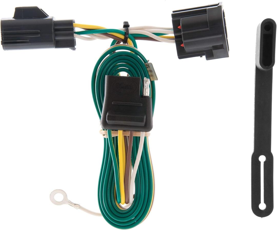 CURT 55124 Vehicle-Side Custom 4-Pin Trailer Wiring Harness, Fits Select Jeep Wrangler JK