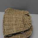 Woven Scallop Christmas Tree Collar 24-inch Rattan Christmas Tree Ring Farmhouse Natural Woven Rustic Base Cover Skirt for Xmas Decoration