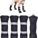 Waterproof Dog Shoes for Medium Large Dogs, Durable Nonslip Rubber Sole Paw Protectors for Winter Snow Rain Hiking, Dog Rain Boots with Reflective Straps, Dog Booties for Outdoor Walking