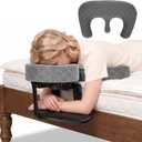 Massage Headrest for Bed, Massage Head Holder with Arm Rest & Breast Pillow