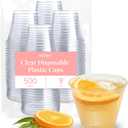 Prestee 500 Clear Plastic Cups - 9 oz Cocktail Cups for Parties and Events, Plastic Cocktail Glasses, Disposable Drinkware - Durable Drinkware, Bulk 500 Party Supplies (500 Count (Pack of 1)