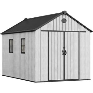 Amazon.com : YITAHOME 8x12 FT Outdoor Storage Shed with Floor, Waterproof Plastic Garden Shed with Lockable Doors, 2 Windows & 2 Vents, 656 cu. ft. Resin Shed for Tools, Bikes, Patio or Backyard, Gray : Patio, Lawn & Garden