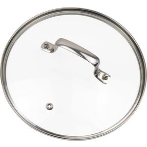 9" Tempered Glass Lid with Steam Vent Hole Universal Pan Pot Clear Cookware Lid Replacement with Holder Handle, Stainless Steel Rim, Fits for Pots/Pan/Electric Pressure Cooker (Bar)