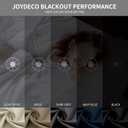 Joydeco Blackout Curtains 108 Inch Length 2 Panels Set, Thermal Insulated Long Curtains& Drapes 2 Burg, Room Darkening Grommet Drapes for Living Room Bedroom Window (W52 x L108 Inch, Brown)