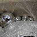 Hoolerry 65 Pcs Disco Balls Decorations Assorted Size Disco Ball Ornament Reflective Hanging Mirror Ball Mini Large Silver Balls for Carnival Wedding Dance Ballroom Stage (12/6/ 4/3.2/2/ 1.2 in)