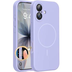 Miracase Magnetic for iPhone 17 Case, Compatible with MagSafe, Integrated Silicone Camera Control Cover, 3.0mm Thicken Shockproof Drop Protection Phone Case for 17,Light Purple