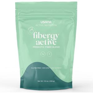 USANA Fibergy Active with Prebiotic Fiber for Gut Health Non-GMO Gluten Free Low Glycemic 336 Grams - 28 Servings
