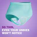 Poise Ultra Thin Incontinence Pads & Postpartum Pads for Bladder Leaks, 4 Drop Moderate Absorbency, Long Length, 48 Count