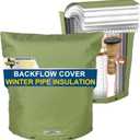 Backflow Preventer Cover Insulated (5F) - 24" W x 30" H Backflow Cover for Winter Pipe Freeze Protection - Sprinkler Covers for Outside - Double Wall Insulation Cover Green