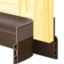 Door Draft Stopper,Door Sweep for Bottom of Doors,Weather Stripping Seal Draft Guard Blocker Noise Cold Air Insulation Soundproofing for Exterior Interior Home Improvement(Brown, 78")