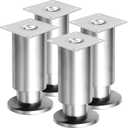 6 inch / 15cm Metal Furniture Legs, Pack of 4 Modern Stainless Steel Tapered Replacement Feet for Home DIY Projects Couch Sofa Cabinet Nightstand TV Stand