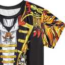 Toddler Boy Cowboy Pirate T-Shirt Halloween Thanksgiving Party Novelty Funny Short Sleeve Tee (Gold)