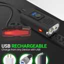 Victoper Bike Light, High Lumens Super Bright Bicycle Lite, 6+4 Modes USB Rechargeable Bike Headlight & Taillight Set, Waterproof Safety Bike Front & Rearlight for Road, Mountain, Night Riding