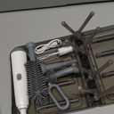 Baby Bottle Brush Set,Travel Essential-6 in 1 Bottle Cleaner Kit with Silicone Bottle Brush,Nipple Cleaner Brush,Straw Brush,Soap Dispenser,Storage Box,Bottle Drying Rack,Ideal Gifts (Manual Gray)