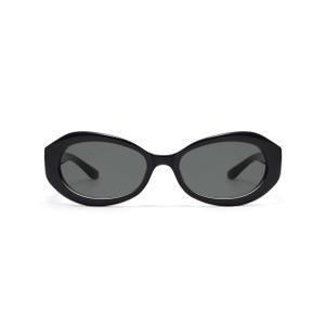 Appassal Retro Oval Sunglasses for Women Men Trendy 90s Round Sunnies AP3751,Black/Grey