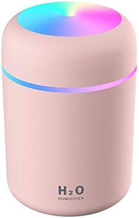 2 in 1 USB Electric Aromatherapy Oil Diffuser Ultrasonic Air Humidifier Mist Maker with Colorful Light for Home Office and Car (Pink)
