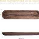 Decorative Wooden Dough Bowls, Long Natural Root Hand Carved Bowl Large Bread Shaped Wooden Tray, Rustic Centerpiece Dining Room Table Centerpiece Potpourri Decor Display Bowl 23"x6"x2"