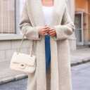 Saodimallsu Womens Long Cardigan Sweaters Chunky Open Front Oversized Slouchy Knit Fall Trendy Coatigan Jackets (M)