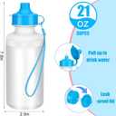 Zubebe 36 Pcs Sports Water Bottles Bulk Squeeze Reusable Bpa-free Plastic Water Bottles End of the Year Gifts Summer Gifts for Students School Travel Hiking Cycling Event Team Gift