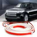 Car Under Hood LED Light Strip 70 Inch Waterproof Flexible Silicone Dynamic Scan Startup Effect Daytime Running Lights 12V Universal Fit for Cars Trucks SUVs Exterior Decoration Kit (White)