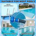 BOXOB 8pcs Pool Vacuum Hose Adapter Kit, Blue Pool Skimmer Hose Connector Fittings with Clamps Parts Compatible with Intex Above Ground Swimming Pool Pumps Accessories