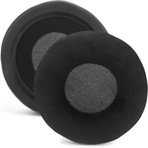 Velour Ear Pads 100 mm Universal Replacement Ear Pads Cushions Suitable Many Large Headphones Round Memory Foam Earpads Compatible with Beyerdynamic, Sennheiser, AKG, ATH, Sony & More - Black, 100mm