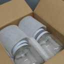 kitchentoolz Half Gallon Mason Jar Wide Mouth with Airtight Metal Lid - Safe for Fermenting Kombucha Kefir - Curing Pickling, Storing and Canning - BPA-Free Dishwasher Safe (White Lid, 4)