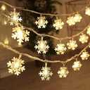 Hamillar Christmas String Light Warm White Light 16.4ft 30 Bulbs Santa Outdoor Decorations (White)