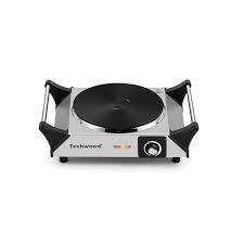 Techwood Hot Plate, Electric Stove for Cooking,1500 Watts Electric Hot Plate, Power Indicator Lights, Easy to Clean, Temperature Controls(Silver)