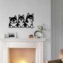 simpnavi Elegant Metal Wall Decor, 3 Cute Dog Design for Living Room, Dining Room or Kitchen, Unique Wall Art to Inspire (12inch)