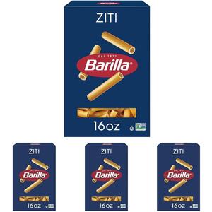 Barilla Ziti Pasta, 16 oz. Box - Non-GMO Pasta Made with Durum Wheat Semolina - Kosher Certified Pasta (Pack of 12) BB 06/01/2028