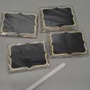 12pcs Mini Chalkboard Signs with Stand,Food Labels for Party Buffet, Food Tag/Name Card for Wedding Table, Name Tag Drink Labels Taco/Candy Bar/Bake Sale Food Sign, Catering Supplies Buffet Display (Black)