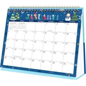 2026 Desk Calendar - Desk Calendar from January 2026 - December 2026, 10" x 8.3" Calendar Desk, 12 Months Standing Flip 2026 Desktop Calendars - Theme Design