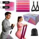 2 x Home Workout Pilates Kit for Women, Better me Pilates Ring and Ball Set Essentials Equipment, with 5 Resistance Bands, Massager Roller, Yoga Starter Accessories for Toning Arms, Thighs & Core
