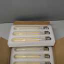 7.3 Inch Long Tubular Vintage LED Edison Bulbs, 6W, Equivalent 60W, High Brightness Daylight 5000K, T10 LED Filament Bulbs with 90+ CRI, E26 Medium Base, Dimmable, Clear Glass, Pack of 6