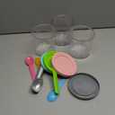 Creami Pints and Lids for Ninja - 3 pack Creamy Icecream Containers Cups Jars Tubs Canisters Set, Smoothie Pot Compatible with NC299AMZ & NC300s Series Creamer Ice Cream Maker Machine Accessories