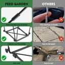FEED GARDEN TrashBag Holder, Outdoor Metal Leaf Bag Holder Stand, Garbage Bag Frame Holder for 30-45 Gallon Bags for Leaves, Camping, Yard Weeding, Lawn Party